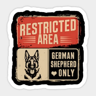 Funny Vintage German Shepherd Dog Dad Sticker